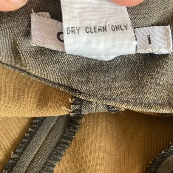 CAbi Brown A-Line Fluted Midi Skirt With Floral Applique Size 6 - Picture 7 of 9